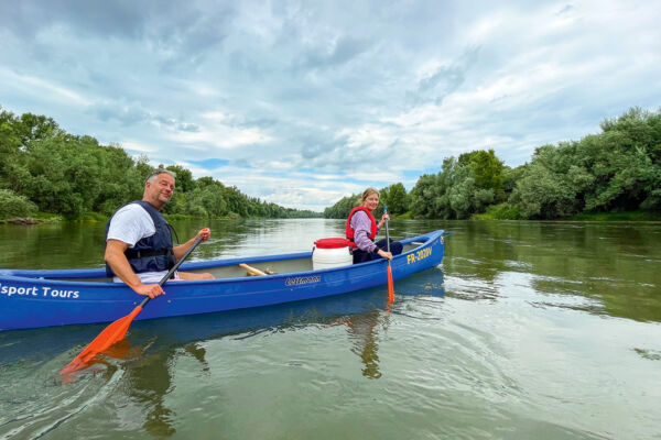 Paddeln auf dem Rhein